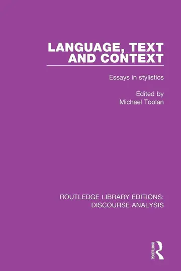 Cover of Language, Text and Context