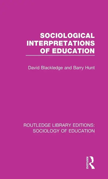 Cover of Sociological Interpretations of Education