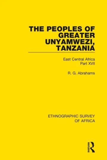 Cover of The Peoples of Greater Unyamwezi,tanzania