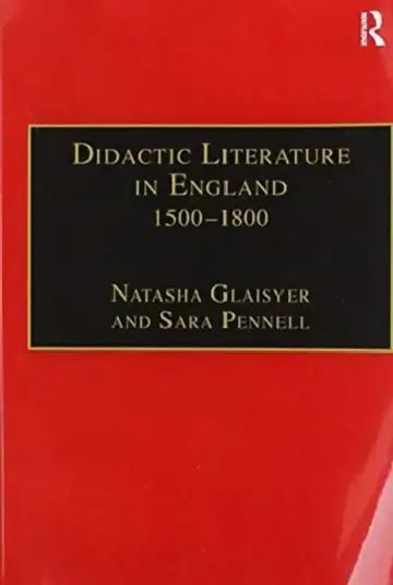 Cover of Didactic Literature in England 1500-1800