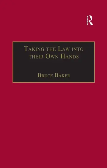 Cover of Taking the Law into their Own Hands