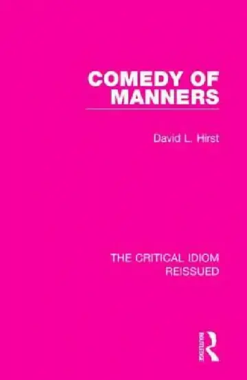 Cover of Comedy of Manners