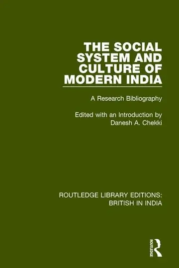 Cover of The Social System and Culture of Modern India