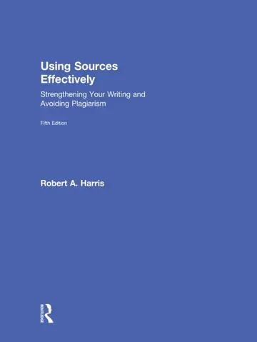 Cover of Using Sources Effectively
