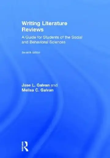 Cover of Writing Literature Reviews