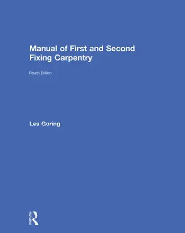 Cover of Manual of First and Second Fixing Carpentry
