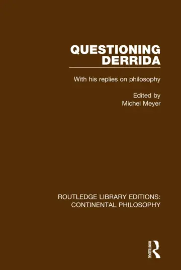 Cover of Questioning Derrida