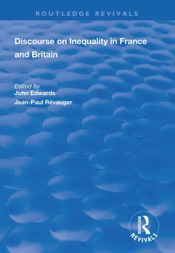 Cover of Discourse on Inequality in France and Britain