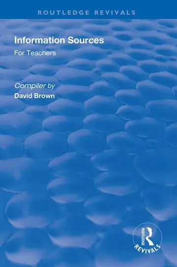 Cover of Information Sources for Teachers