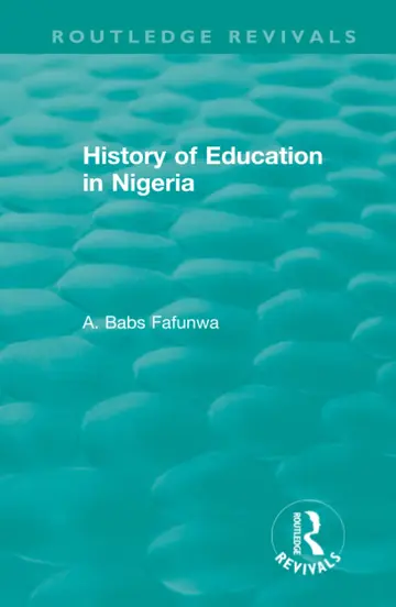 Cover of History of Education in Nigeria