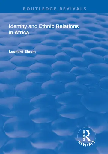 Cover of Identity and Ethnic Relations in Africa