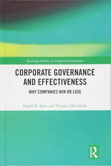 Cover of Corporate Governance and Effectiveness
