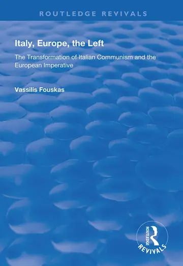 Cover of Italy, Europe, the Left