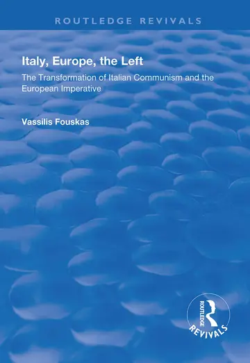 Cover of Italy, Europe, the Left