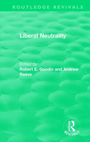 Cover of Liberal Neutrality