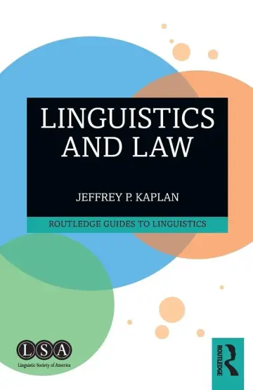 Cover of Linguistics and Law