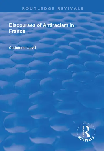 Cover of Discourses of Antiracism in France