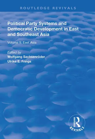 Cover of Political Party Systems and Democratic Development in East and Southeast Asia