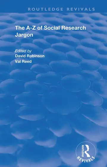 Cover of The A–Z of Social Research Jargon