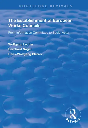 Cover of The Establishment of European Works Councils
