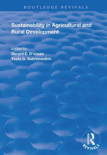Cover of Sustainability in Agricultural and Rural Development