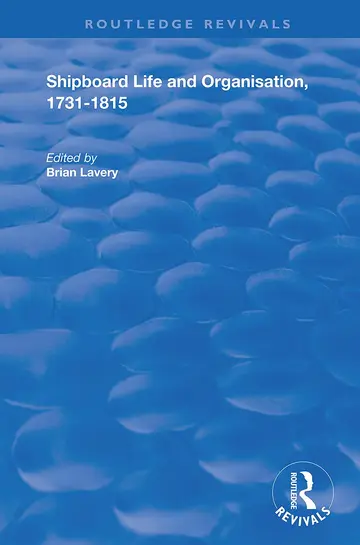 Cover of Shipboard Life and Organisation, 1731-1815