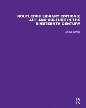 Cover of Art and Culture in the Nineteenth Century