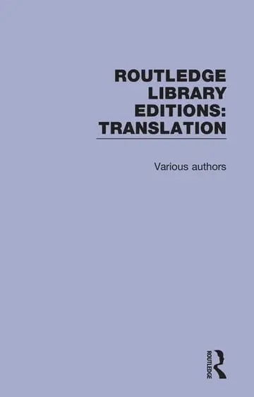 Cover of Routledge Library Editions