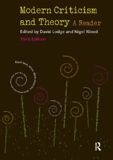 Cover of Modern Criticism and Theory