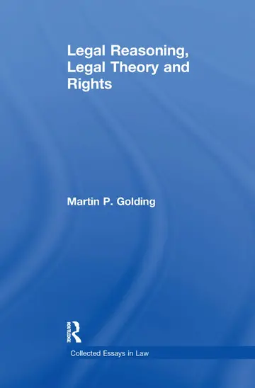 Cover of Legal Reasoning, Legal Theory and Rights