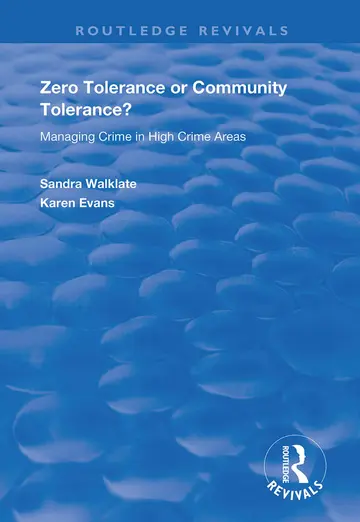 Cover of Zero Tolerance or Community Tolerance?