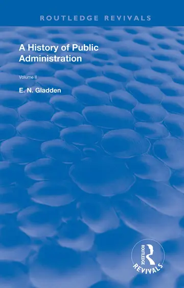 Cover of A History of Public Administration