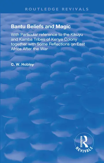 Cover of Bantu Beliefs and Magic