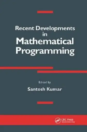 Cover of Recent Developments in Mathematical Programming