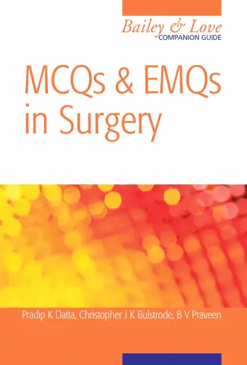 Cover of Mcqs and Emqs in Surgery