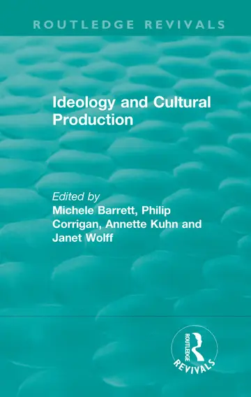 Cover of Ideology and Cultural Production