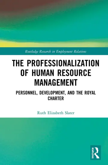Cover of The Professionalization of Human Resource Management