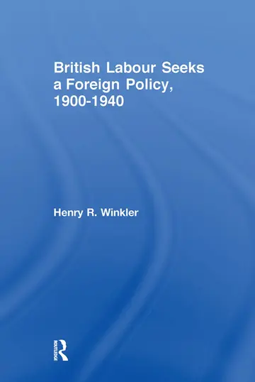 Cover of British Labour Seeks a Foreign Policy, 1900-1940