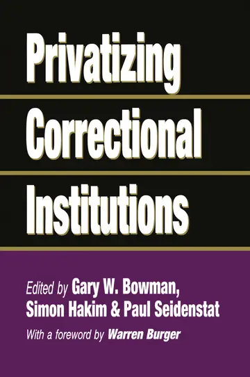 Cover of Privatizing Correctional Institutions