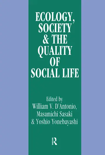 Cover of Ecology, World Resources and the Quality of Social Life