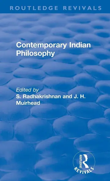 Cover of Contemporary Indian Philosophy 1936