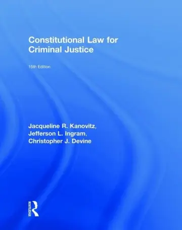 Cover of Constitutional Law for Criminal Justice