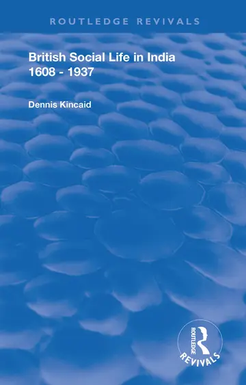 Cover of British Social Life in India 1608-1937