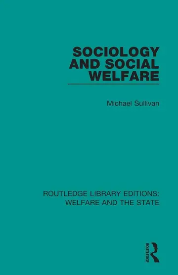 Cover of Sociology and Social Welfare
