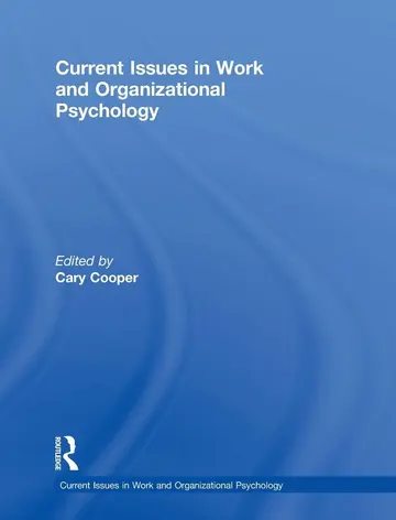 Cover of Current Issues in Work and Organizational Psychology