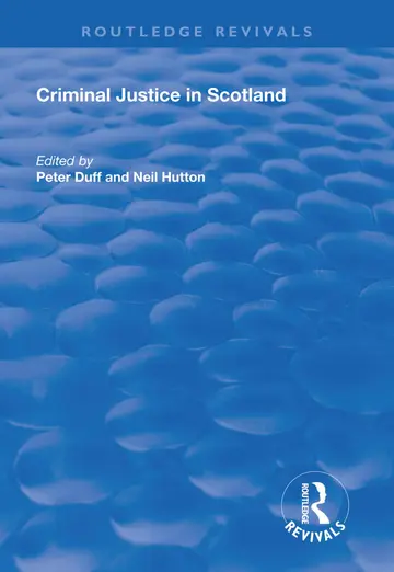 Cover of Criminal Justice in Scotland