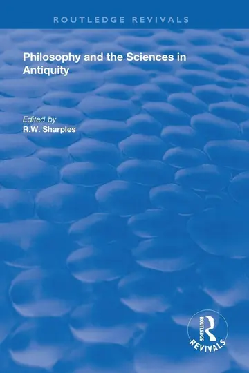 Cover of Philosophy and the Sciences in Antiquity