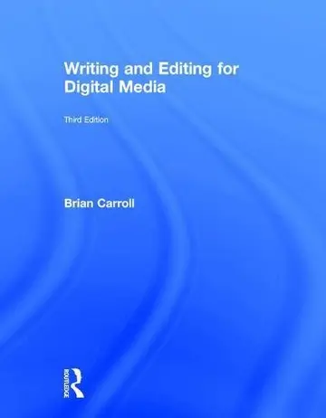 Cover of Writing and Editing for Digital Media