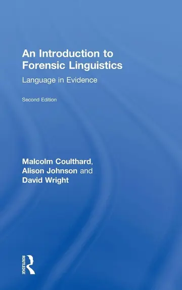 Cover of An Introduction to Forensic Linguistics