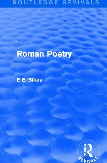 Cover of Roman Poetry